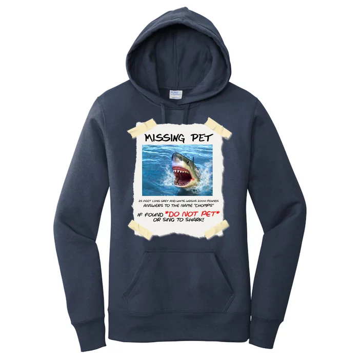 Missing Pet Funny Great White Shark Women's Pullover Hoodie