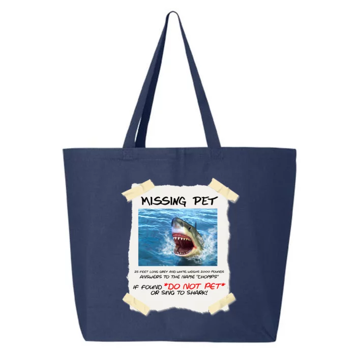 Missing Pet Funny Great White Shark 25L Jumbo Tote