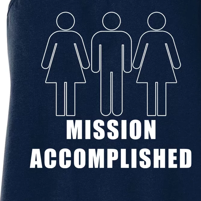 Mission Accomplished Three Some Women's Racerback Tank