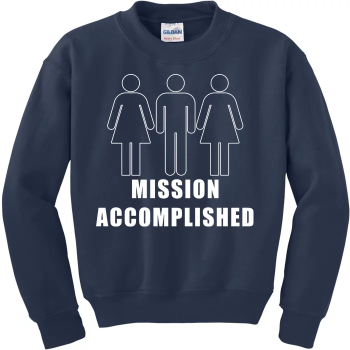 Mission Accomplished Three Some Kids Sweatshirt