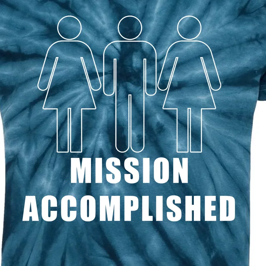 Mission Accomplished Three Some Kids Tie-Dye T-Shirt