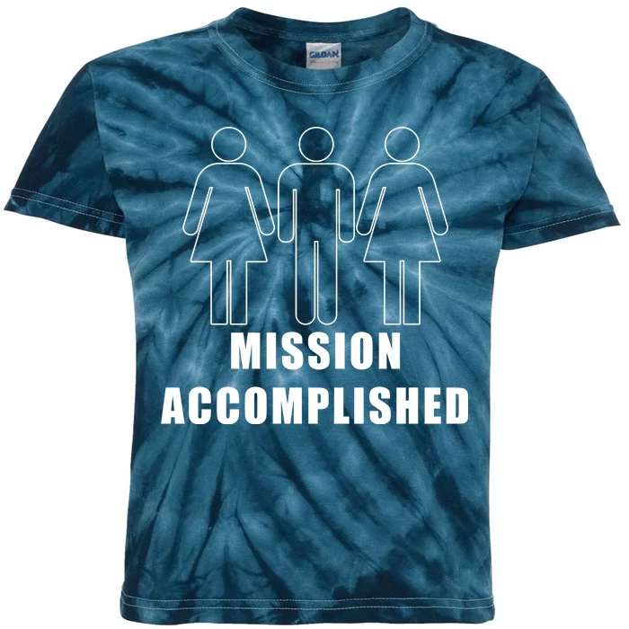 Mission Accomplished Three Some Kids Tie-Dye T-Shirt