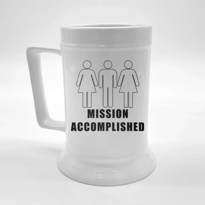 Mission Accomplished Three Some Front & Back Beer Stein