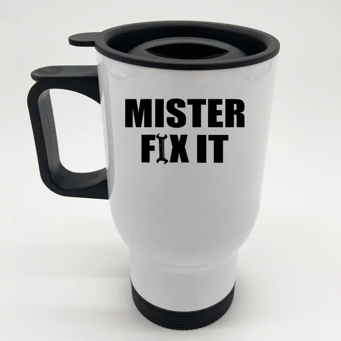 Mister Fix It Front & Back Stainless Steel Travel Mug