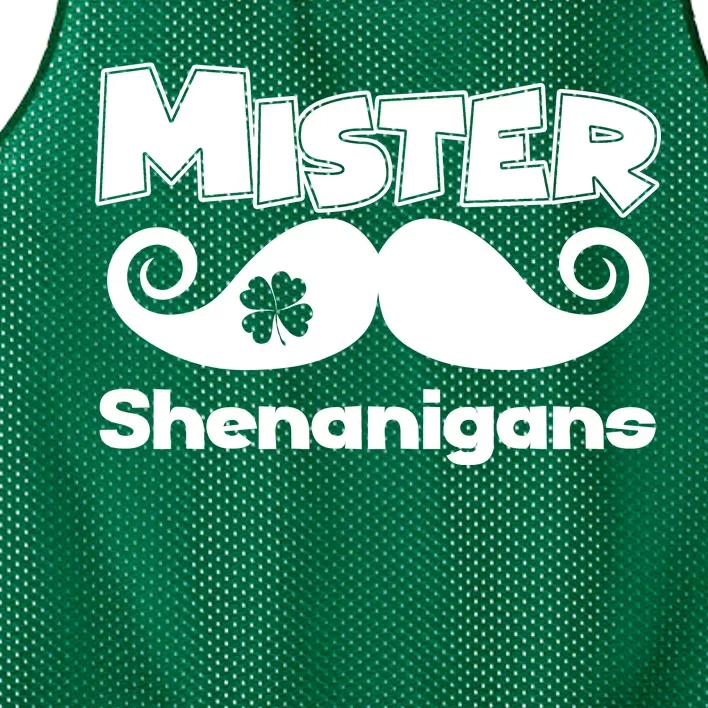 Mister Shenanigans Mustache Mesh Reversible Basketball Jersey Tank