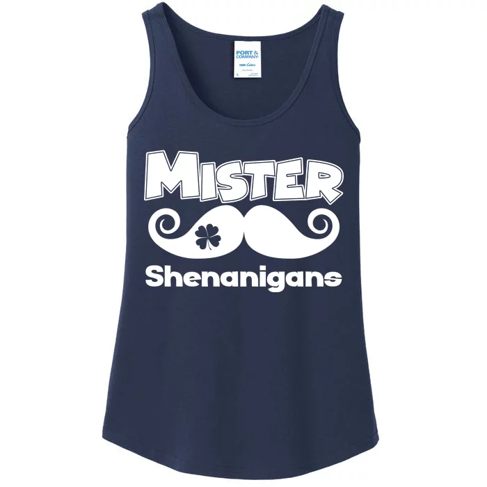 Mister Shenanigans Mustache Ladies Essential Tank