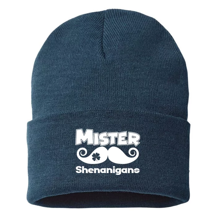 Mister Shenanigans Mustache Sustainable Knit Beanie