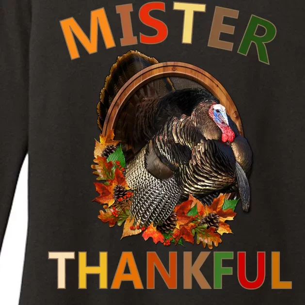 Mister Thankful Thanksgiving Turkey Womens CVC Long Sleeve Shirt