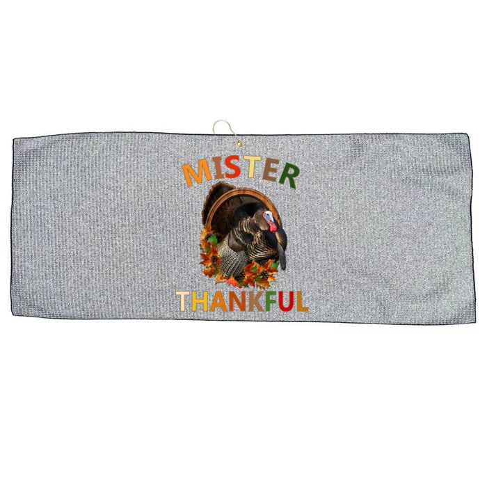 Mister Thankful Thanksgiving Turkey Large Microfiber Waffle Golf Towel