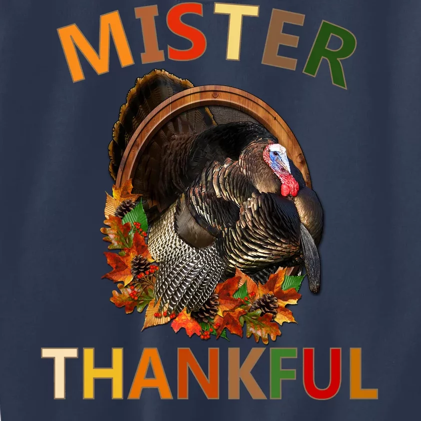 Mister Thankful Thanksgiving Turkey Kids Sweatshirt