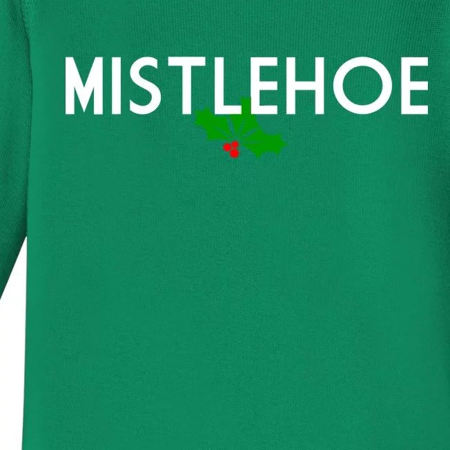 Mistlehoe Funny Holiday Baby Long Sleeve Bodysuit