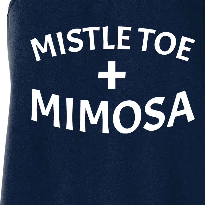 Mistletoe and Mimosa Women's Racerback Tank