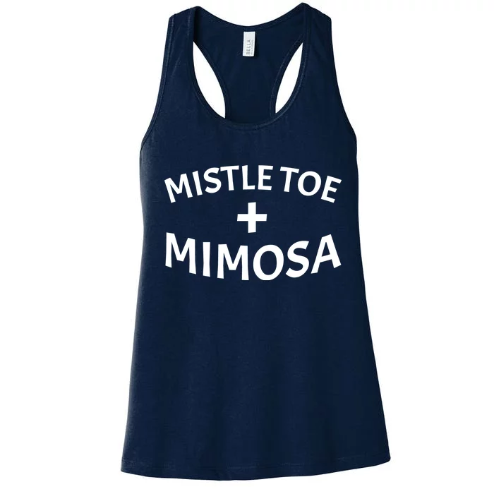 Mistletoe and Mimosa Women's Racerback Tank