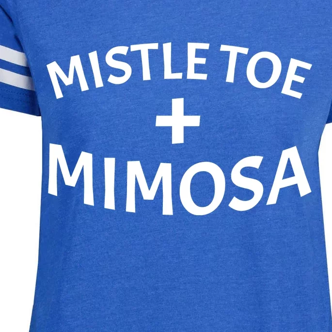 Mistletoe and Mimosa Enza Ladies Jersey Football T-Shirt