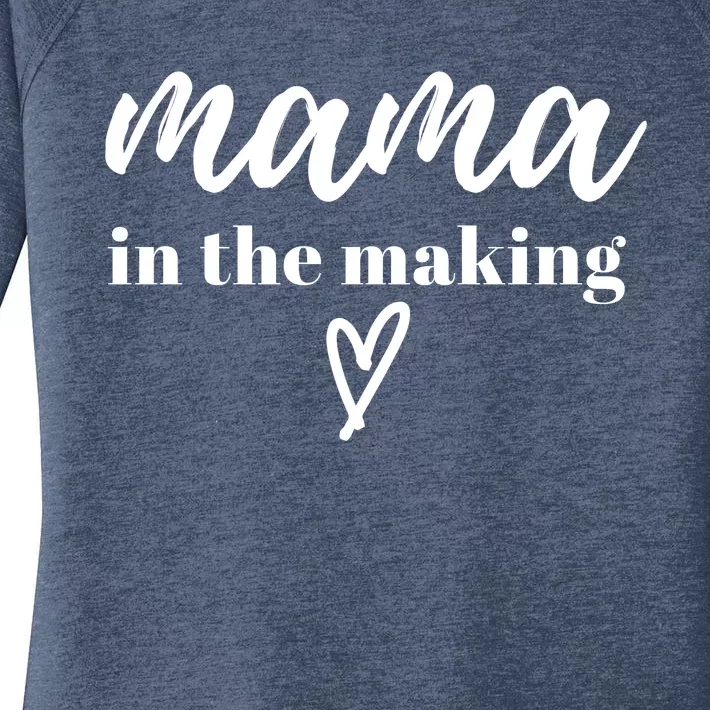 Mama In The Making Cute Pregnancy Reveal Women's Perfect Tri Tunic Long Sleeve Shirt