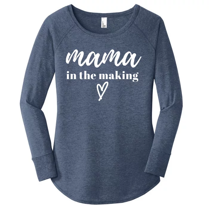 Mama In The Making Cute Pregnancy Reveal Women's Perfect Tri Tunic Long Sleeve Shirt