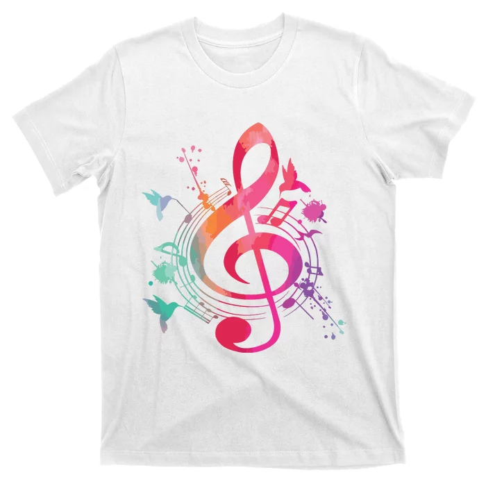 Musical Instrument Treble Clef Bird Music T-Shirt