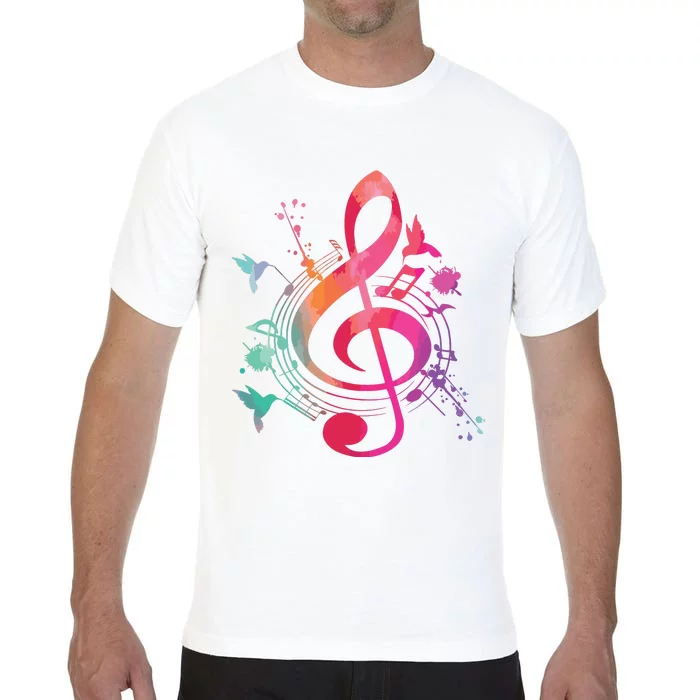 Musical Instrument Treble Clef Bird Music Comfort Colors T-Shirt