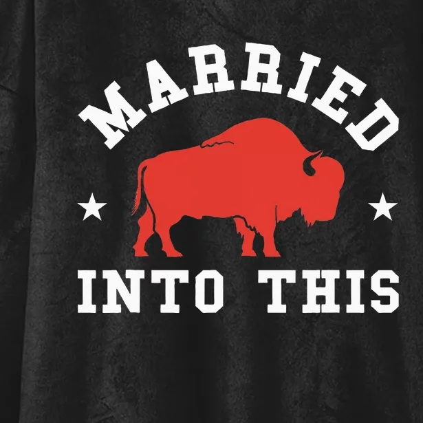 Married Into This Buffalo Lovers Hooded Wearable Blanket