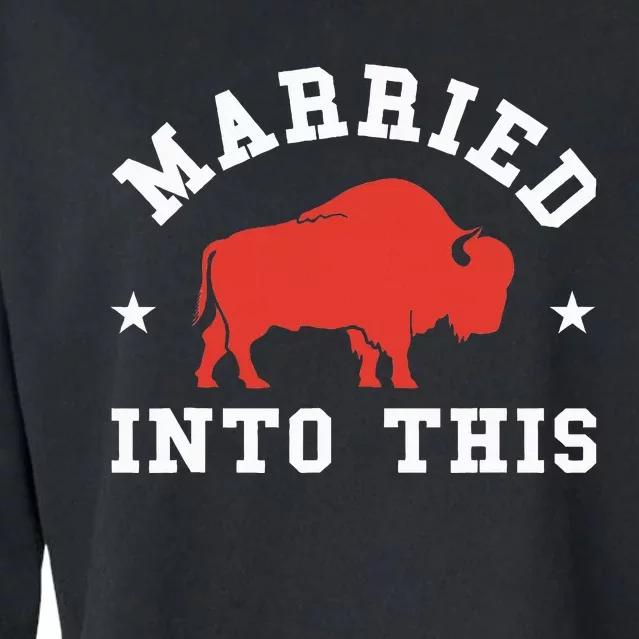 Married Into This Buffalo Lovers Cropped Pullover Crew