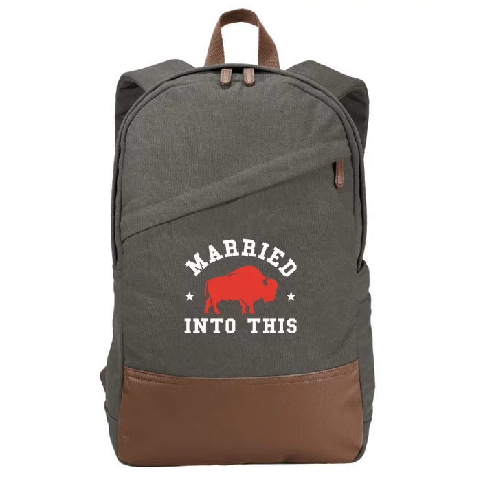 Married Into This Buffalo Lovers Cotton Canvas Backpack