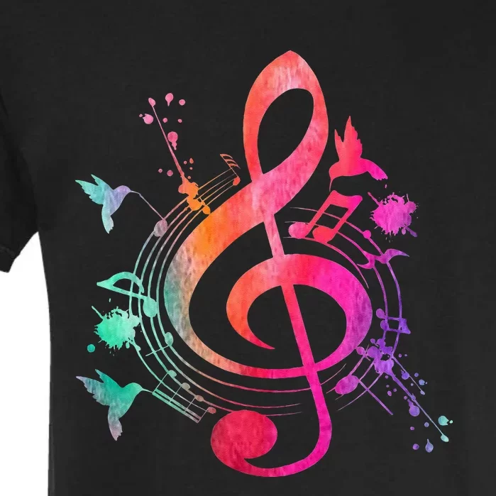 Musical Instrument Treble Clef Bird Music Garment-Dyed Heavyweight T-Shirt