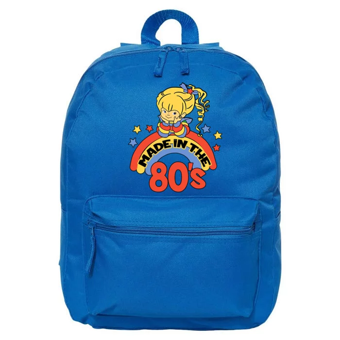 Made In The 80s 1980s Generation Millennials Retro Vintage Funny Gift 16 in Basic Backpack