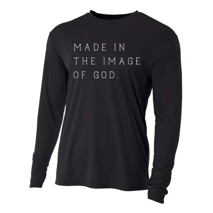 Made In The Image Of God Bible Faith Christian Cooling Performance Long Sleeve Crew