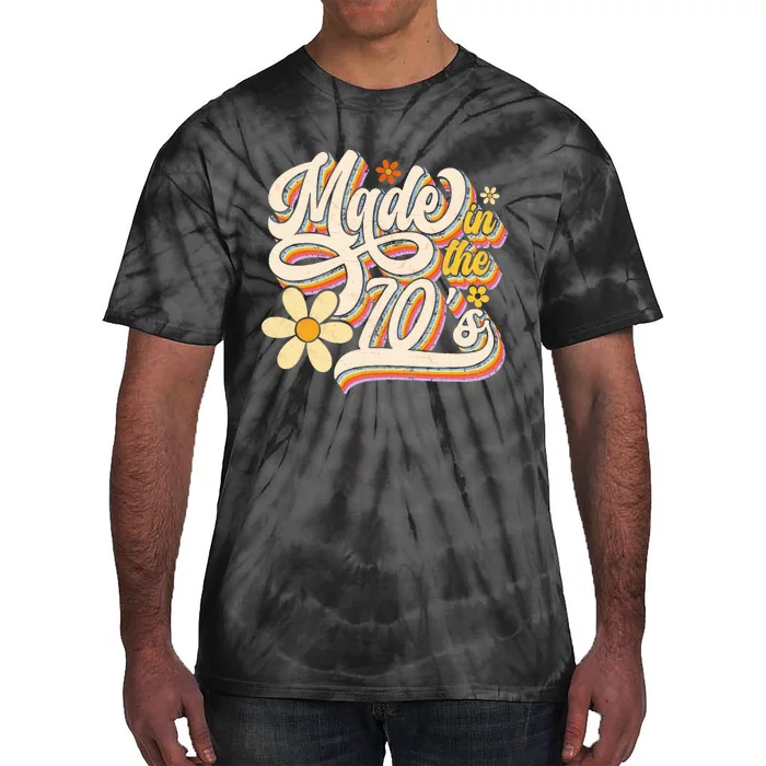 Made In The 70S Retro Created During 1970s Groovy Birthday Tie-Dye T-Shirt