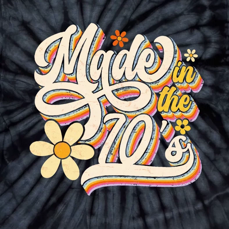 Made In The 70S Retro Created During 1970s Groovy Birthday Tie-Dye T-Shirt