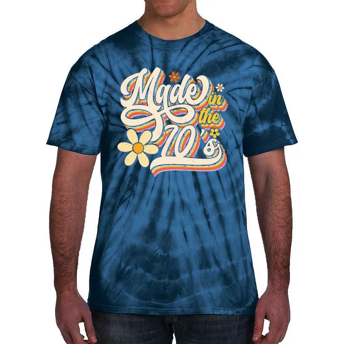 Made In The 70s Retro Created During 1970s Groovy Birthday Tie-Dye T-Shirt