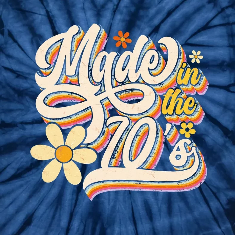 Made In The 70s Retro Created During 1970s Groovy Birthday Tie-Dye T-Shirt