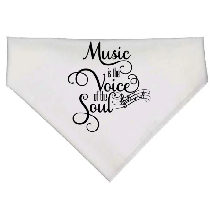 Music Is The Voice Of The Soul Good Soul Swag Gift USA-Made Doggie Bandana