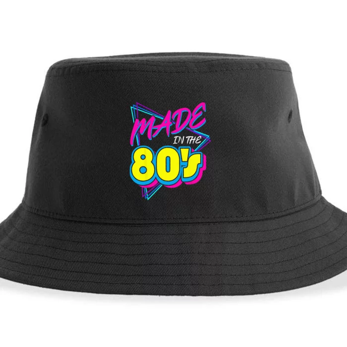 Made In The 80s 1980s Retro Ninen Eighties Vintage Music Sustainable Bucket Hat