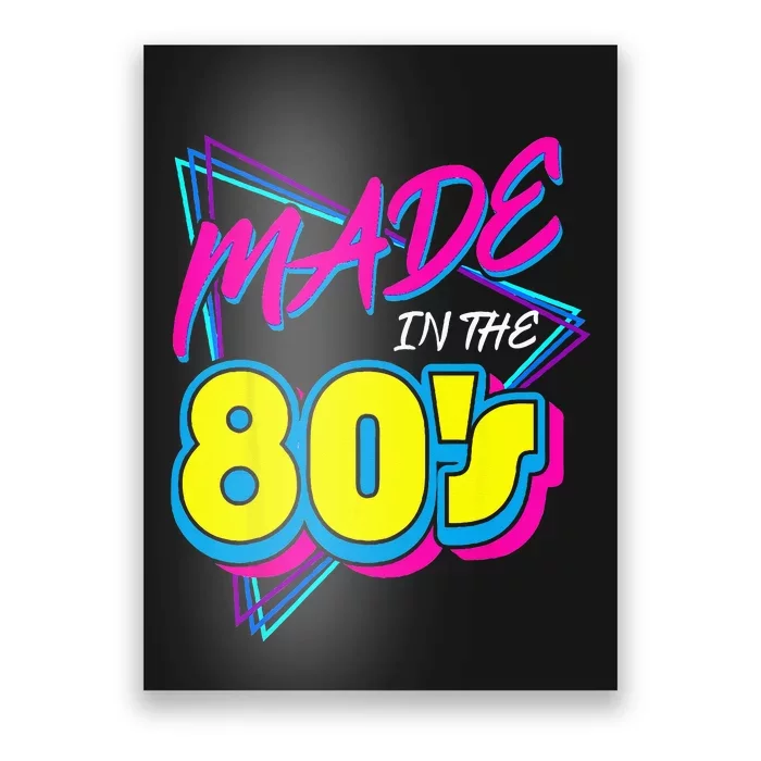 Made In The 80s 1980s Retro Ninen Eighties Vintage Music Poster