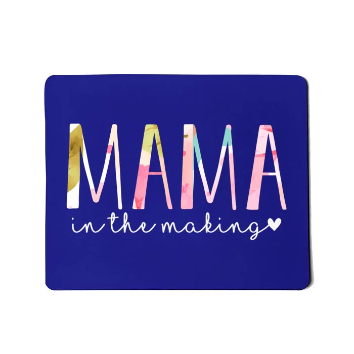 Mama In The Making Cute Floral Design Pregnancy Announcet Gift Mousepad