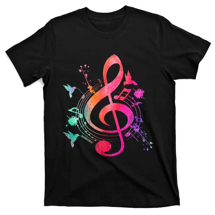 Musical Instrument Treble Clef Bird Music T-Shirt