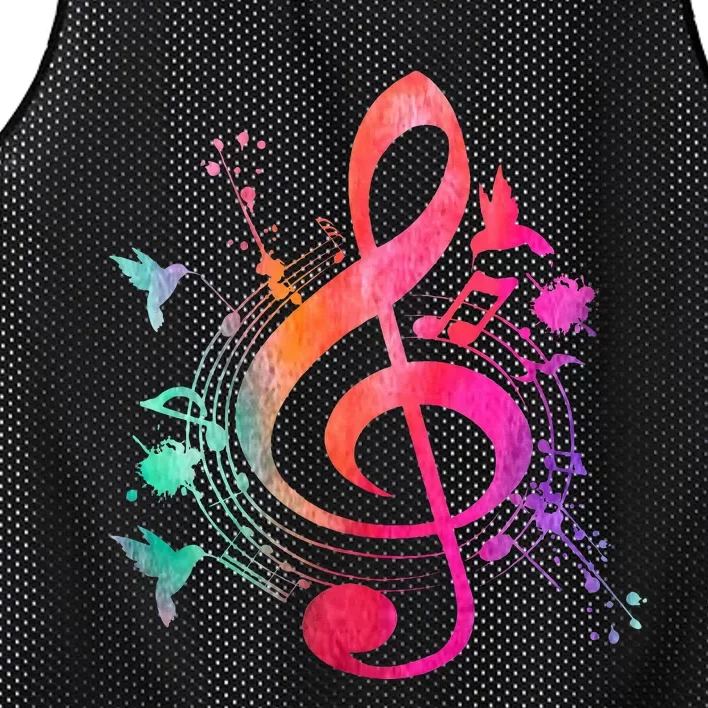 Musical Instrument Treble Clef Bird Music Mesh Reversible Basketball Jersey Tank