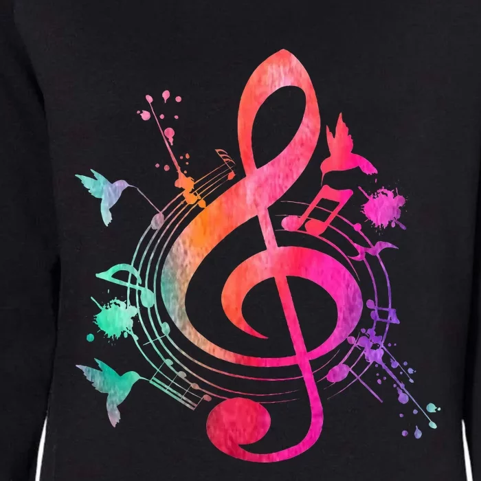 Musical Instrument Treble Clef Bird Music Womens California Wash Sweatshirt