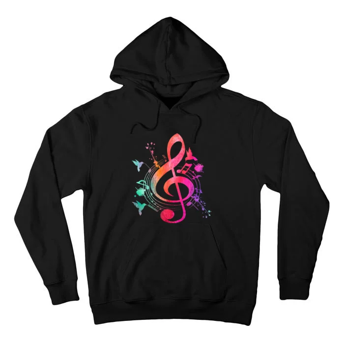 Musical Instrument Treble Clef Bird Music Tall Hoodie