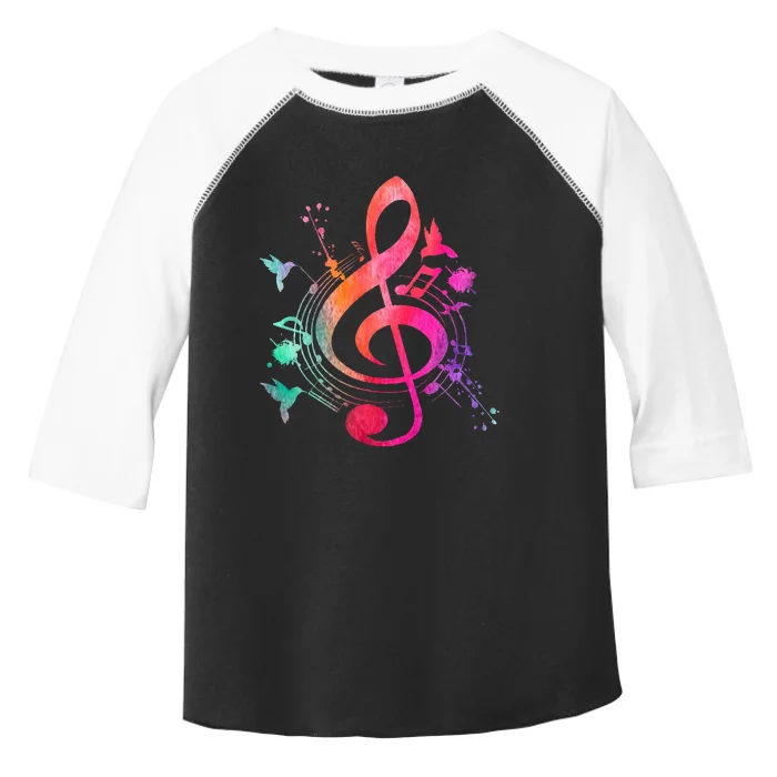 Musical Instrument Treble Clef Bird Music Toddler Fine Jersey T-Shirt