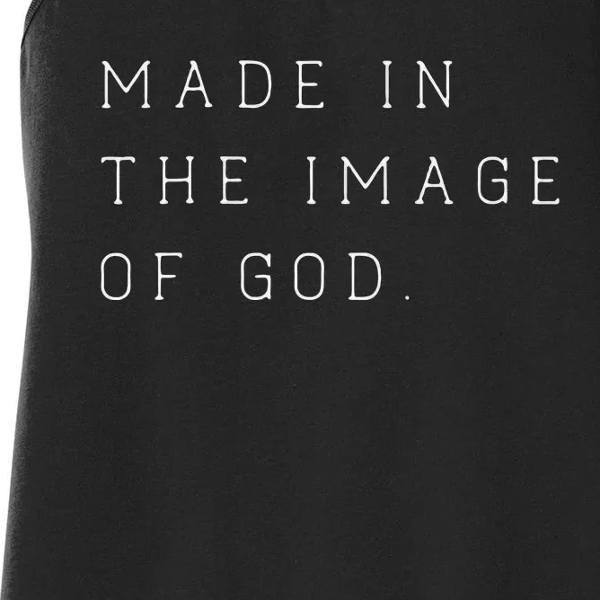 Made In The Image Of God Bible Faith Christian Women's Racerback Tank