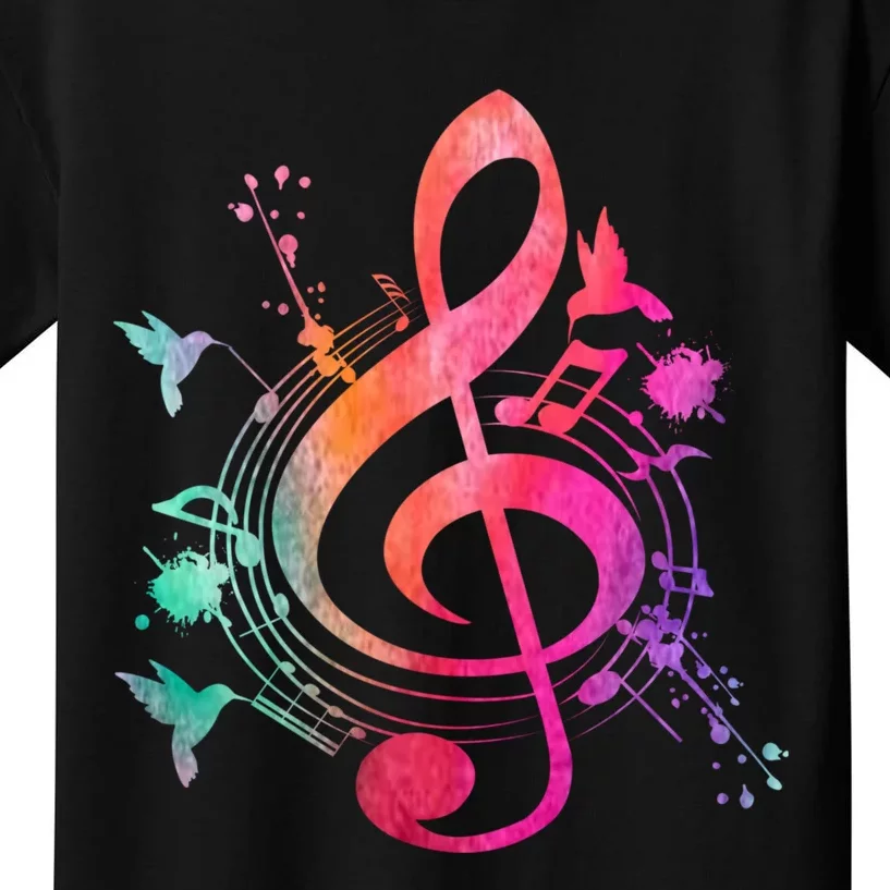 Musical Instrument Treble Clef Bird Music Kids T-Shirt