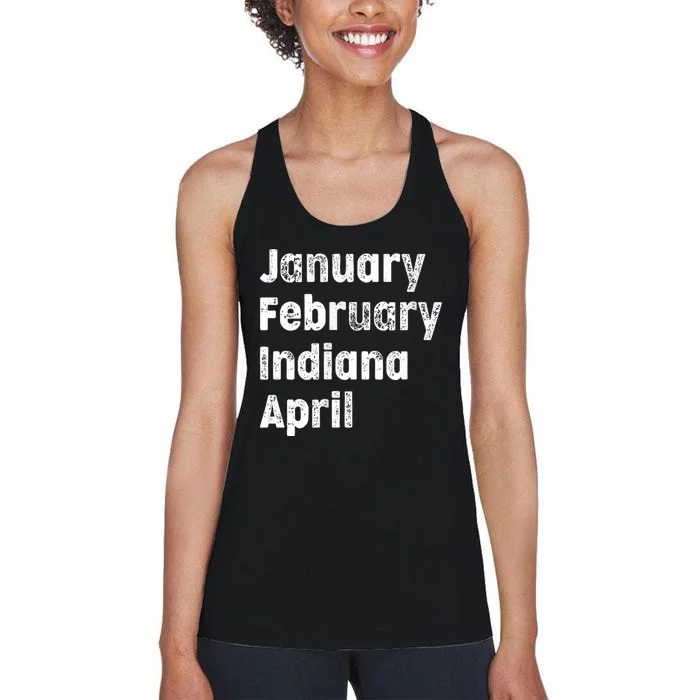 March Indiana Team Basketball Shirt Women's Racerback Tank