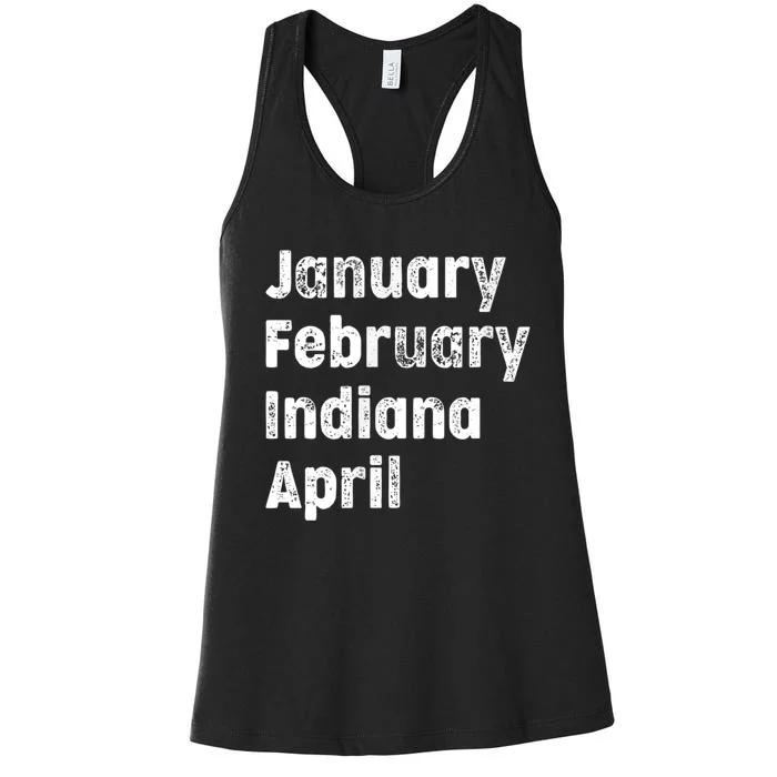 March Indiana Team Basketball Shirt Women's Racerback Tank