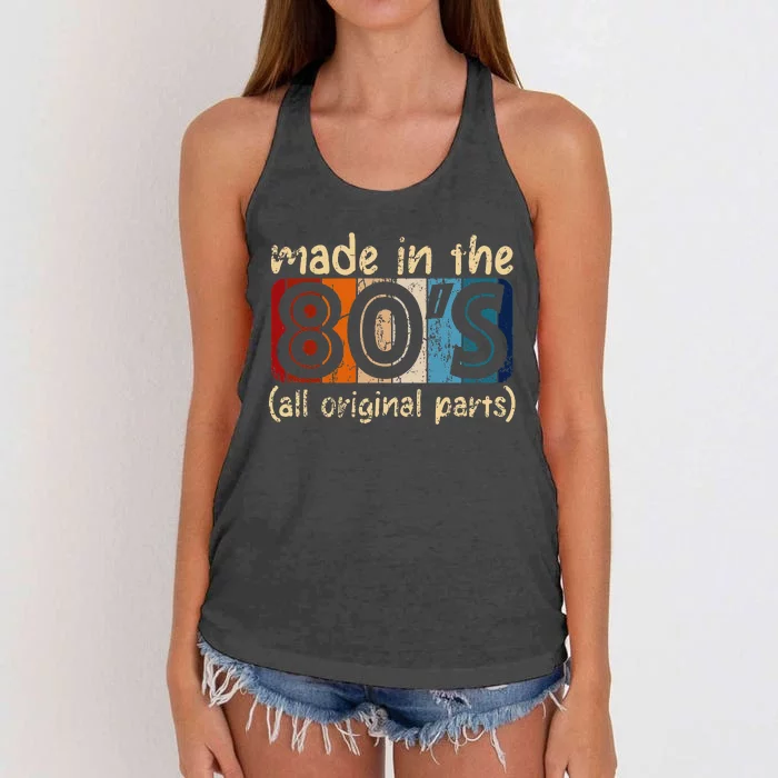 Made In The 80s All Original Part Retro Vintage Women's Knotted Racerback Tank