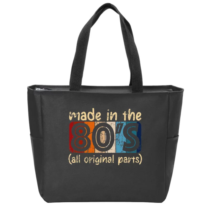 Made In The 80s All Original Part Retro Vintage Zip Tote Bag