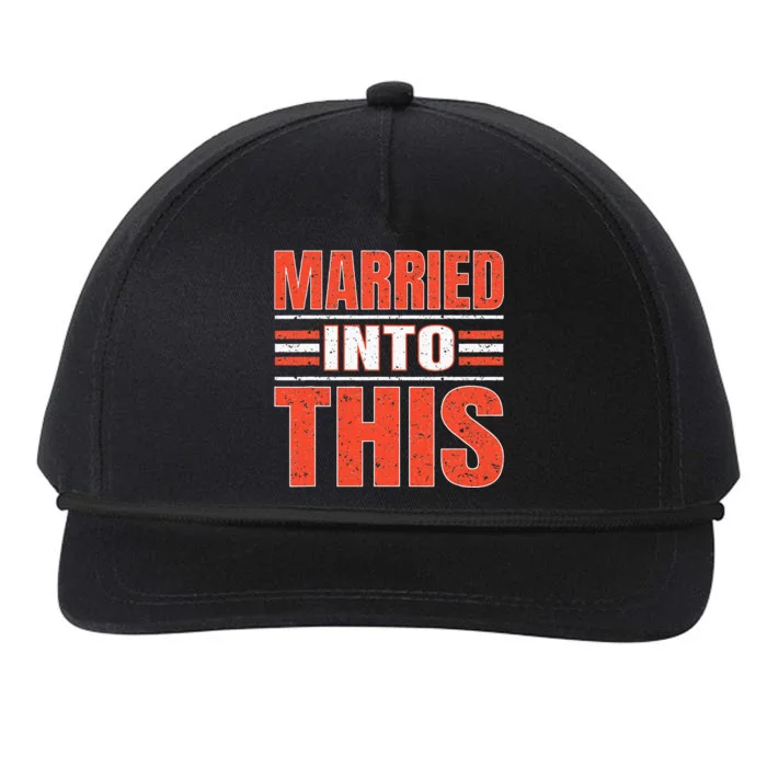 Married Into This Cleveland Funny Cleveland Gift Snapback Five-Panel Rope Hat