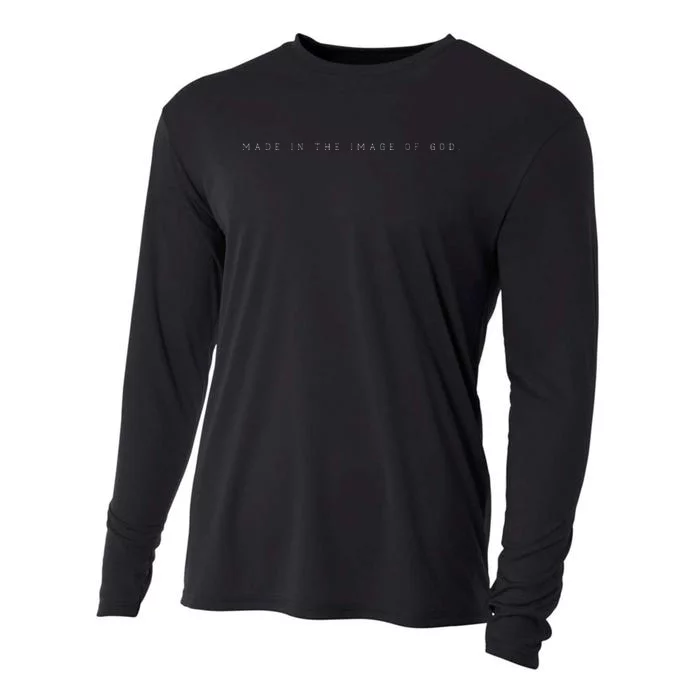 Made In The Image Of God Christian God Bible Cooling Performance Long Sleeve Crew