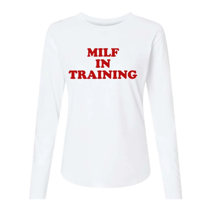 Milf In Training Womens Cotton Relaxed Long Sleeve T-Shirt